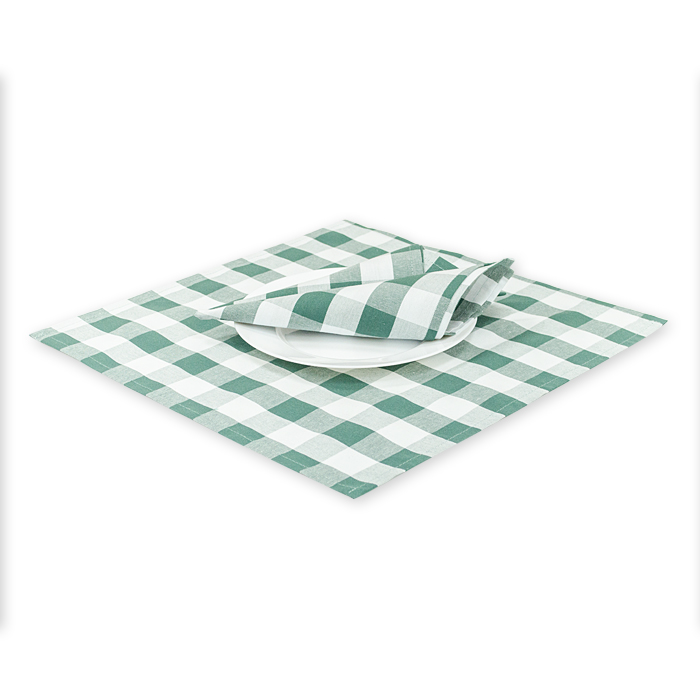 Скатерть 140х200 МИРТЕК KENT 50%хлопок 50%пэ зеленый (цвет 9 зеленый)